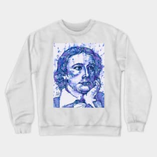 JOHN KEATS watercolor and ink portrait .1 Crewneck Sweatshirt